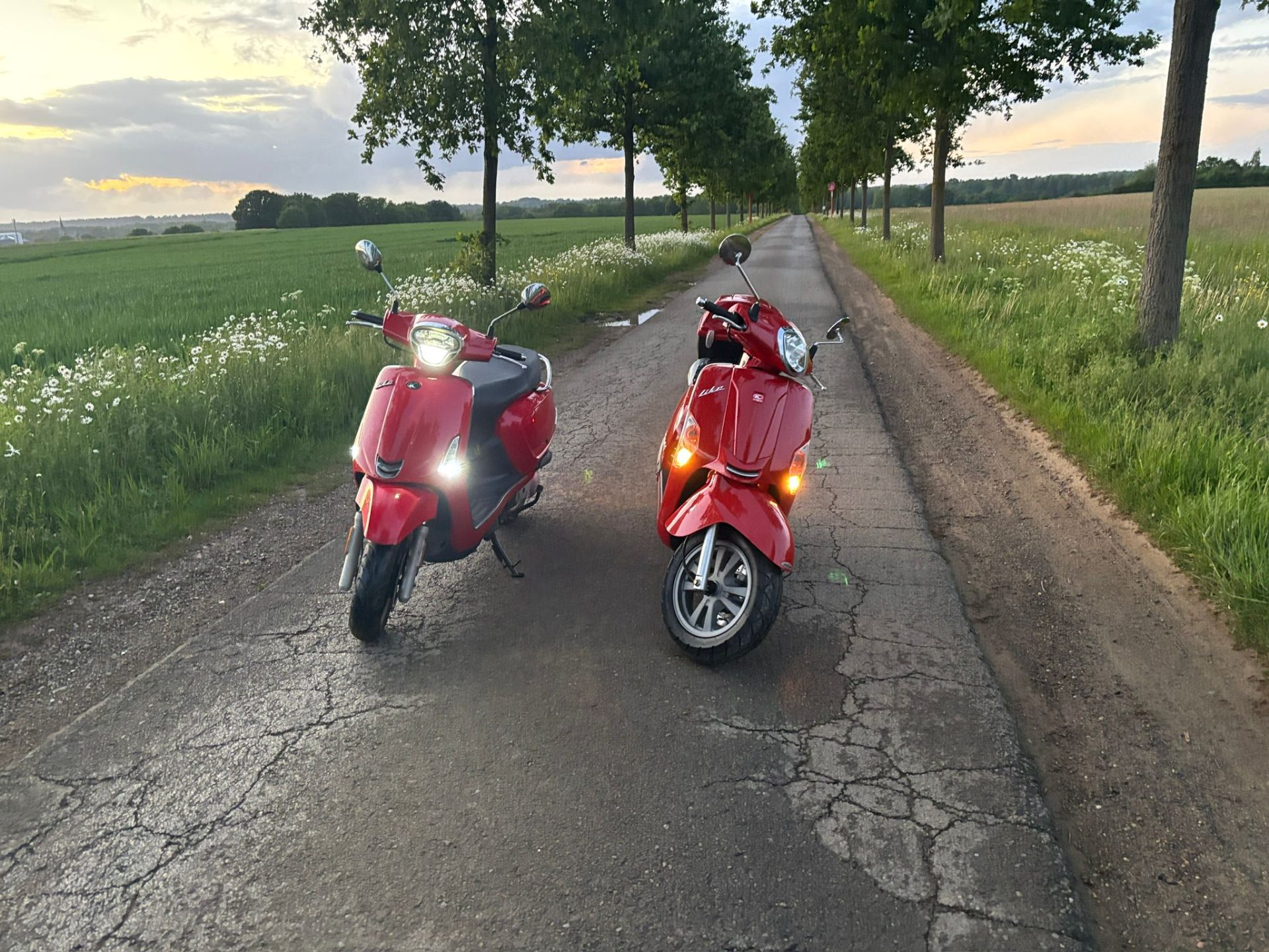 Onze vloot van Vespa en Kymco scooters