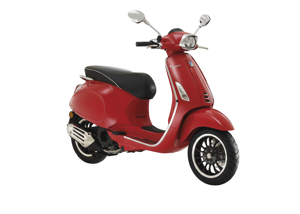 Rode Vespa Sprint scooter